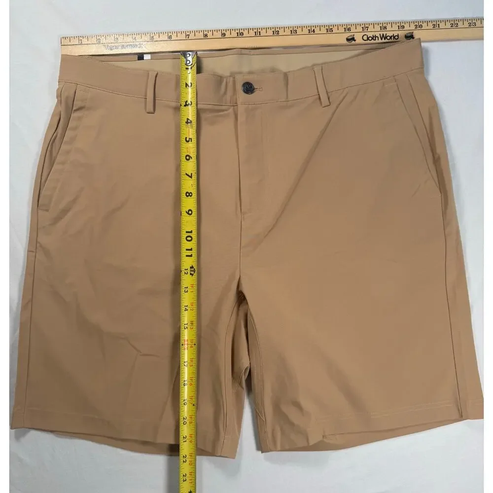 Rhoback Men’s Performance Shorts Looper Delta SIZE 40 Dark Tan  9” Inseam